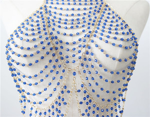 Blu Catena in rilievo Del Reggiseno Del Bikini Reggiseno - Product Image 3