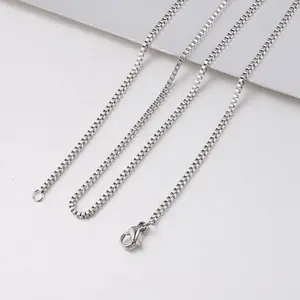 Stainless Steel 1.5ミリメートルThickness 50センチメートル20インチJewelry Findings DIY Box Chain Necklace