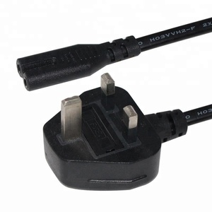 1M UK Standard UK Mains <strong>Power</strong> Plug C7 <strong>Figure</strong> <strong>8</strong> to C8 <strong>Power</strong> Supply Extension Cord <strong>Cable</strong> - Product Image 6
