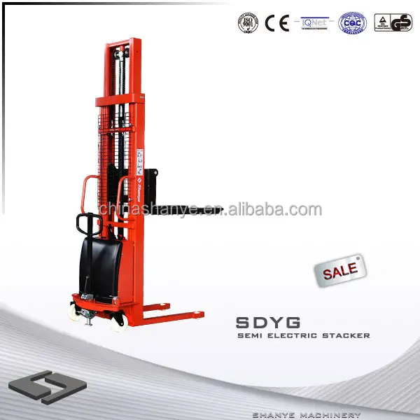 2014 shanye elettrico idraulico stacker sdyg- 1025 pallet high sollevatore