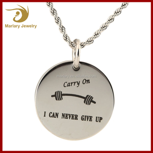 <span class=keywords><strong>Pas</strong></span> <span class=keywords><strong>cher</strong></span> Gravé fitness inspiré bijoux hommes Pendentif Haltère Collier pour fit vie - Product Image 1
