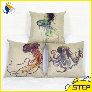 Surtidor de China Tela De Lino Patrón Pulpo Personalizado <span class=keywords><strong>Whoopee</strong></span> <span class=keywords><strong>Cushion</strong></span> Covers - Product Image 1