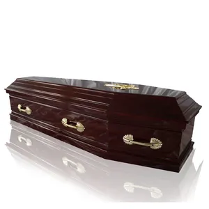 JS-E063 European hot sale funeral wooden coffin for the dead