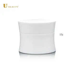 1/2oz 15g melk wit PP materiaal gezichtscrème plastic potten dubbele muur luxe nail gel cosmetische potten