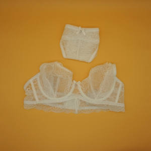 Più nuovo White Lace Vedere Attraverso Bra Sets Delle Signore Sexy Fancy <span class=keywords><strong>Reggiseno</strong></span> E Slip Set - Product Image 4