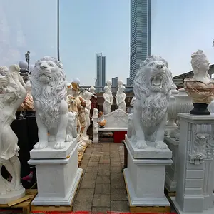 A grandezza naturale di marmo statua del leone per la vendita
