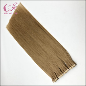 Venta al por mayor de extensiones de cabello de doble cara de Rusia Remy Virgen cutícula alineados de pelo de alta calidad de cinta en el cabello humano - Product Image 5