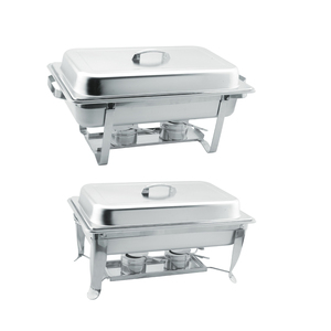 Chauffe-Plat Rectangulaire 9L en Acier Inoxydable à Prix Abordable pour Traiteur, Buffet et Restauration - Product Image 1