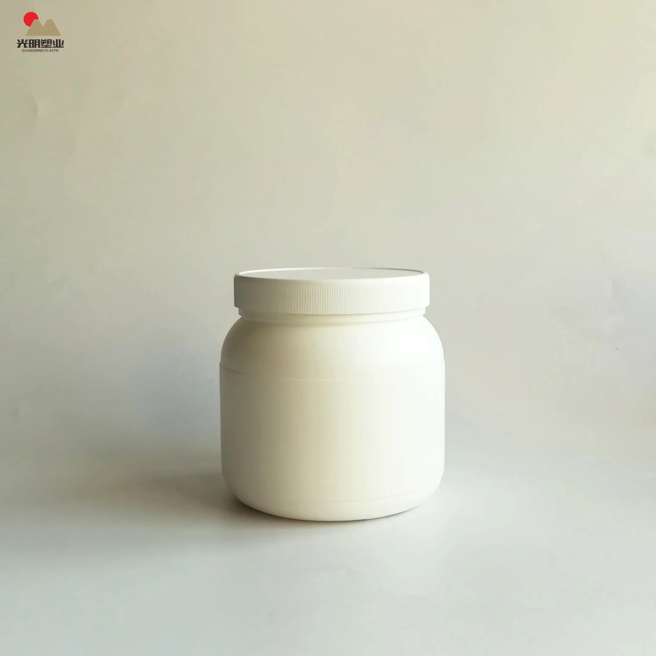 1000 ml खाद्य गार्डे सफेद दौर एचडीपीई प्लास्टिक प्रोटीन पाउडर कंटेनर