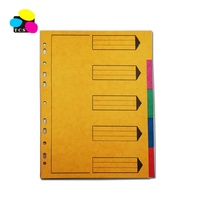 2025 respetuoso con el medio ambiente A4 5-Tab Manila Color brillante tablero índice papel archivo divisor carpeta gran oferta producto de archivo