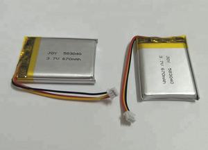 بطارية ليثيوم أيون قابلة لإعادة الشحن, بطارية 583040 <span class=keywords><strong>3</strong></span>.7 فولت 670 مللي أمبير في الساعة قابلة لإعادة الشحن بطارية ليثيوم أيون بوليمر مع PCM و 10K NTC - Product Image 5