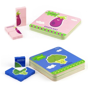 Jeu de puzzle éducatif pour enfants avec 41 pièces de légumes colorés et 11 cartes - Product Image 3