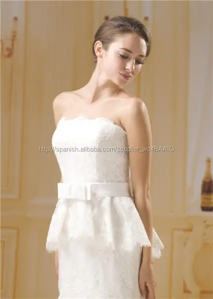 Amor vestido de novia para siempre elegante importado de China Bowknot Descripción cinturón de vestido de novia