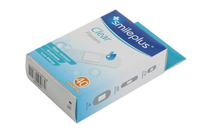 Aiuto di banda biodegradabile traspirante trasparente in tessuto l pe con stampa personalizzata per ferita al naso - Product Image 4