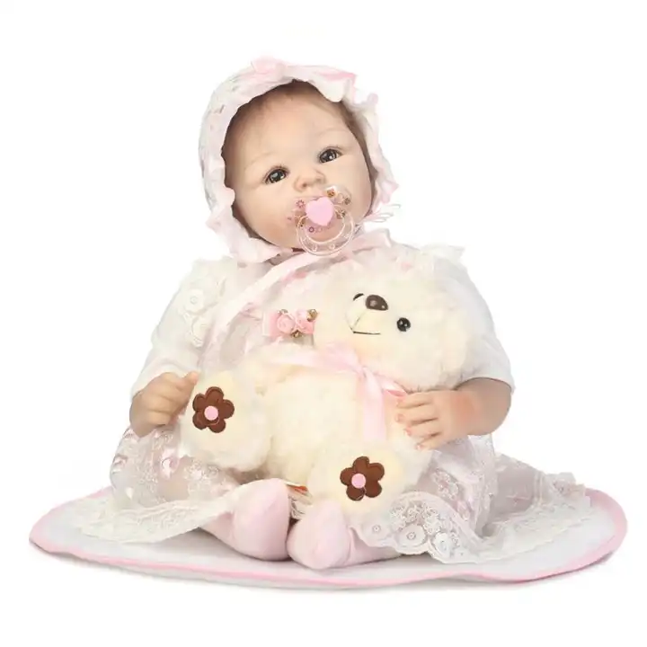 Boneca Bebê Reborn NPK collection Reborn Baby Doll 55 cm