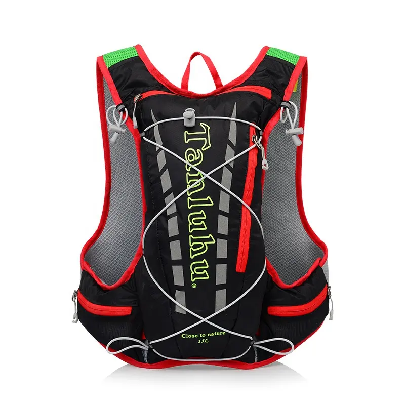 Sac à dos réfléchissant Ultra léger pour piste de randonnée, gilet de course, sac d'hydratation, pour cyclisme et Marathon, 15l