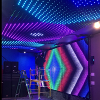 Rgb led ışık ing ampul kumaş ekran duvar video led ışık disko gece kulübü dekorasyon