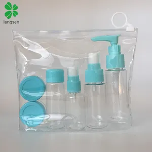 Großhandel PET kosmetische reise flasche set, luxus reise toiletry kit für make-up kosmetik