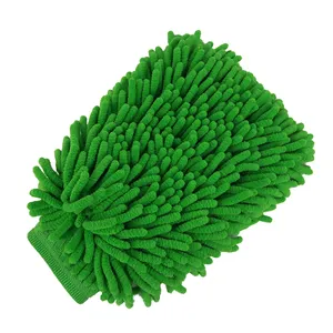 Wholesale custom microfiber chenille car wash glove/car cleaning mitt wipes