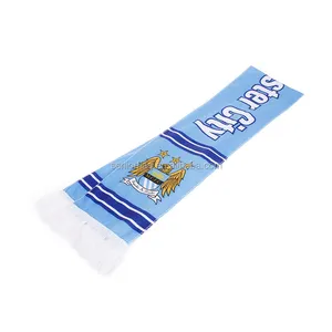 Acrylic football scarf/knitted football scarf/jacquard fans' scarf