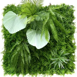 New Design Anti-uv Artificial Box Vertical Garden Plant Hot Sale Grass Green Wall Hedge for Decoration