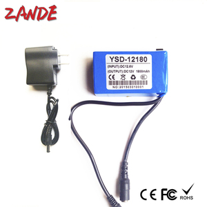 DC 12V 1.8Ah/5V 6.8Ah 미니 충전식 12v dc 리튬 이온 배터리 팩 + AC 어댑터
