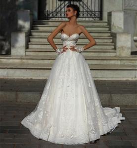 Abito Da Sposa Marca Vestido de baile Vestido de novia de encaje sexy <span class=keywords><strong>con</strong></span> velo <span class=keywords><strong>para</strong></span> <span class=keywords><strong>Bodas</strong></span> de Dubai - Product Image 2