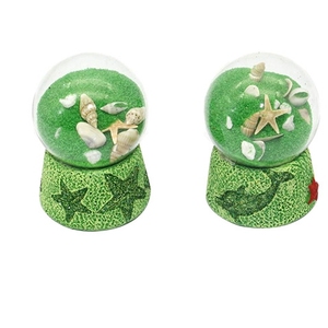 Boule d'eau en polyrésine personnalisée de 65 mm, motif dauphin, lézard, pyramide, amour religieux, mignonne boule de neige en verre, modèle souvenir cadeau - Product Image 6