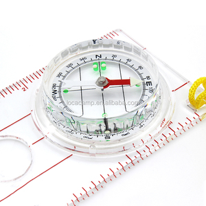 Placa base portátil acrílica brújula escala mapa regla brújula - Product Image 4