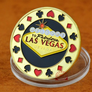 Recuerdo de metal dorado personalizado, moneda de Chips de Casino con sonrisa - Product Image 2