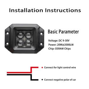 Chống Nước IP67 12V ATV UTV Xe Tải 24 Volt 3 Inch 18 Wát Led Công Việc Nhẹ - Product Image 2