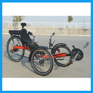 Rural road Touring electric recumbent bicycle cycling with 3 wheels adult - Product Image 5