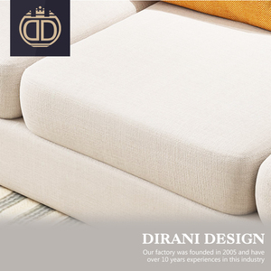 Italiana Moderna tela blanca sofá seccional diseño Sala sofá nuevo modelo lujo tufted sofá conjuntos - Product Image 6