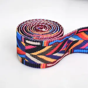Deepeel KY486 5CM DIY Clothing Sewing Material Printing Belt Nylon Embroidered Webbing Ribbon For Bag
