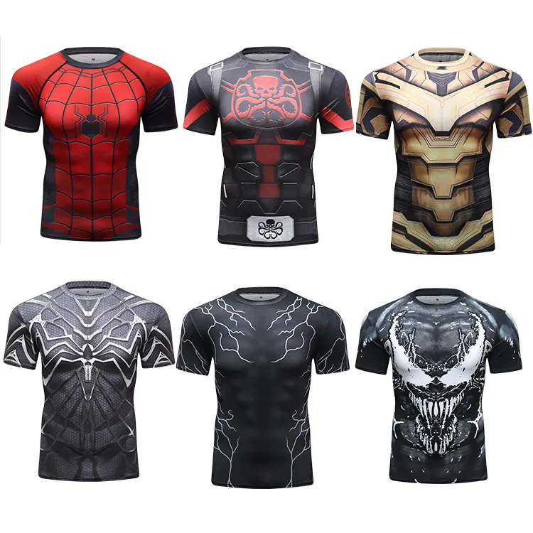 Cody Lundin Gym Kleidung Männer Benutzer definierte T-Shirts Spiderman Compression T-Shirt