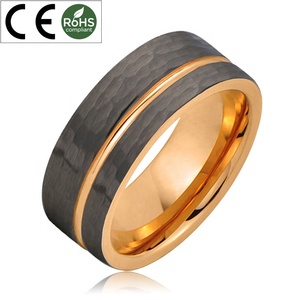 <span class=keywords><strong>Anillo</strong></span> de bronce <span class=keywords><strong>anillo</strong></span> de tungsteno de oro rosa boda banda anillos para los hombres las mujeres - Product Image 6