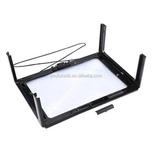 3X A4 a Piena Pagina del Tipo di Scrivania Lente di Ingrandimento Illuminato Hands Free Magnifier con 4 Lampade A LED per il Vecchio Uomo di Lettura lettura di Libri/ - Product Image 3