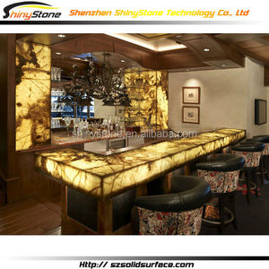 Ánh Sáng Mờ Thiết Kế Hàng Đầu Đá Cẩm Thạch Nhân Tạo/Đá Rắn Bề Mặt Led Bảng <span class=keywords><strong>Bar</strong></span> - Product Image 1