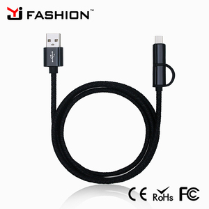 Il cavo di sincronizzazione del USB del cavo del USB di tipo <span class=keywords><strong>C</strong></span> ha intrecciato il nylon all'ingrosso 1m 2 in 1 veloce veloce di <span class=keywords><strong>c</strong></span> - Product Image 5