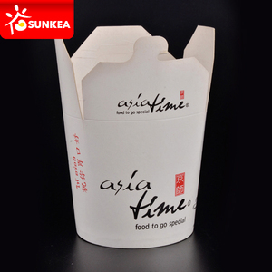 <strong>Noodle</strong> <strong>Boxes</strong> with Plastic Handle Take Away Chinese Food &amp; Beverage Packaging Coated Paper Disposable UV Coating Varnishing - Product Image 1