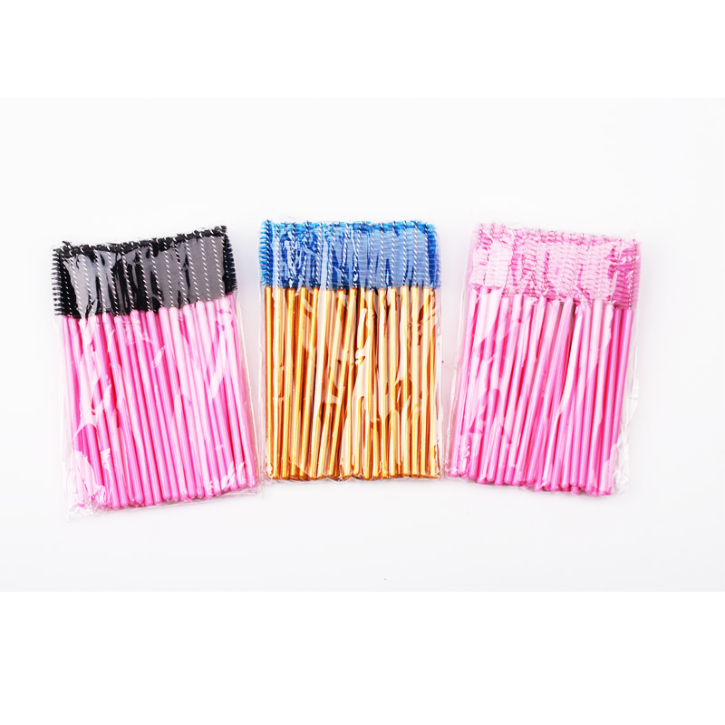 Индивидуальные кисти для наращивания ресниц, цветная основа, одноразовая тушь для макияжа