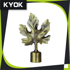 Terminali per Aste di <span class=keywords><strong>Tende</strong></span> in Rame Stile Moderno Country e Rustico, Decorazioni a Foglia per <span class=keywords><strong>Tende</strong></span> per Bambini - Product Image 4