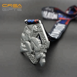 工厂中国工厂批发金锌合金马拉松运动奖牌最好的质量空白定制3d金属奖牌 - Product Image 4