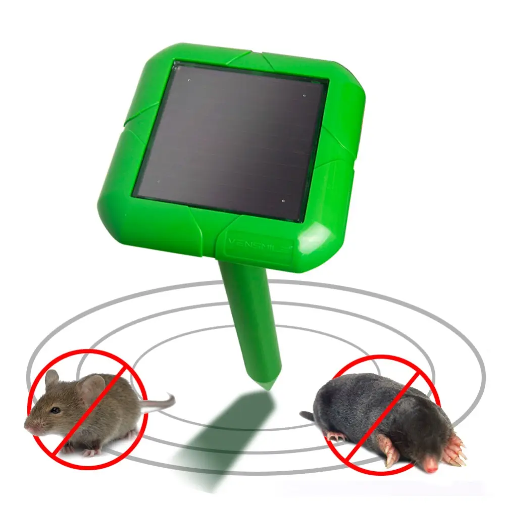 Vensmile Garden Supply Solar Powered Ultrasonic Pest Repeller Mole Repeller Gopher Repellent Voles/Mice/Rats/Rodent