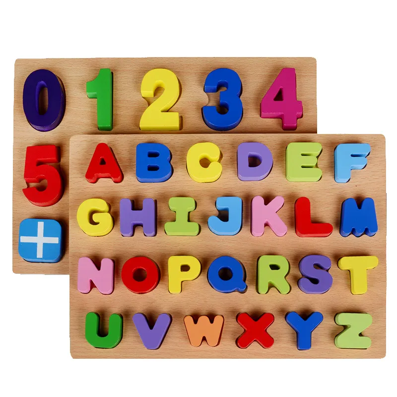 Alphabet numérique 3D ABC 123 — Puzzle, jouet en bois, lettres de l'alphabet, référence YZ338