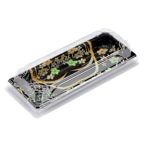 Großhandel Rechteck Einweg Kunststoff zum Mitnehmen Lebensmittel verpackung Box <span class=keywords><strong>Sushi</strong></span>-Tablett mit klarem Deckel - Product Image 6