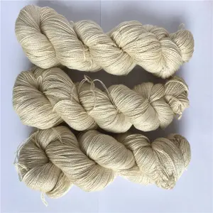 Undyed 50% Sutra 50% Tibet Yak Benang Rajut Tangan 13nm/2 100G/Gulungan