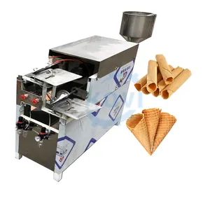 Commerciale automatico egg waffle maker gas rotolo di uovo biscotto cono di cialda che fa la macchina