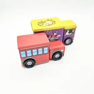 2 piece New style train chocolate gift tin box for package