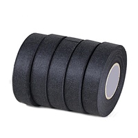 19mm x 25m Prix entier Caoutchouc noir pour moteur automobile Tissu de friction en coton flou Ruban de faisceau de câbles polaire isolant électrique